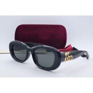Gucci GG 1829SK 001 Cat Eye Black Sunglasses Gray Lenses 53mm